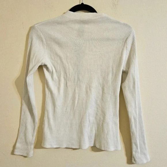 Blank Ribbed Zipper Tee - Picture 2 of 5